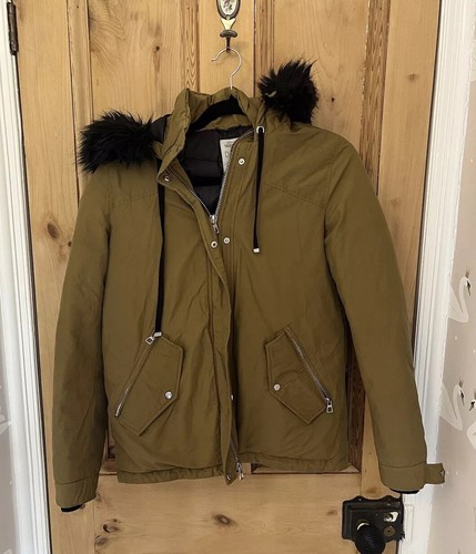 Zara green coat jacket - jacket, top