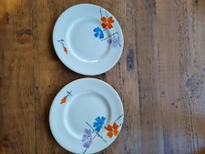 2x Lovely Vintage Hand Painted