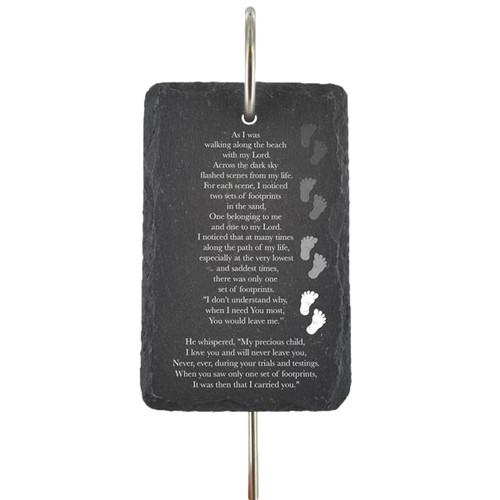 Footprints grave stick marker - stick,