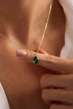 Pear Cut 2.25 CT Real Green