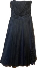 Coast Fit & Flare Layered Tulle Midi Occasion Dress Black Navy Underlay UK 6