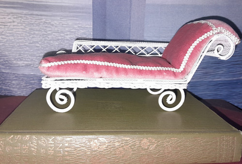 Dolls house chaise longue - dolls,