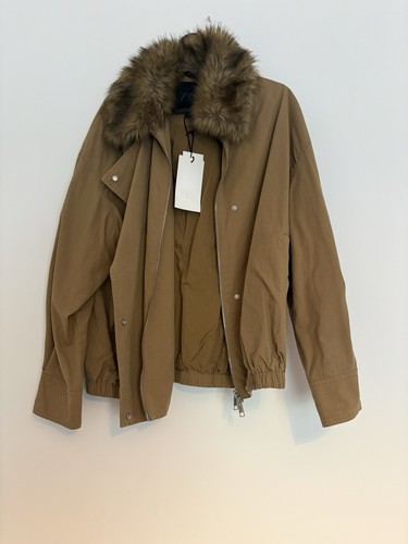 Women zara jacket with - zara, fur