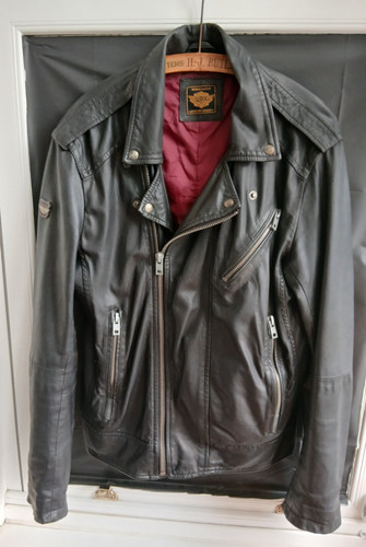 Superdry leather biker - , jacket