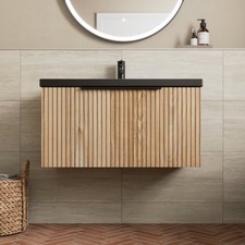 800mm Fluted Wall Hung