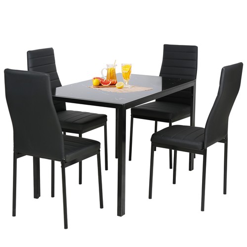 Piece table and chairs - table,