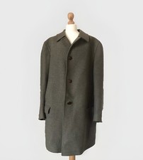 Mens Size L Loden Coat Wool Blend Chest 49”