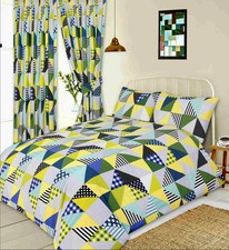 Single Geo Patchwork Lime