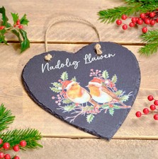 Nadolig Llawen Slate Hanger