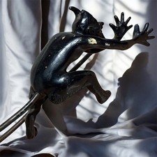 Vintage Devil Sculpture Satyr Statue Kasli Gothic Deco Satan Art Mephistopheles