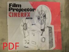 Instructions cine projector  CINEREX Auto super 8 & 8mm  - Email/CD