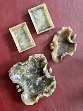 Four Chinese Scholars Jade Hardstone Brush  Dishes / Lotus Flower Scholar