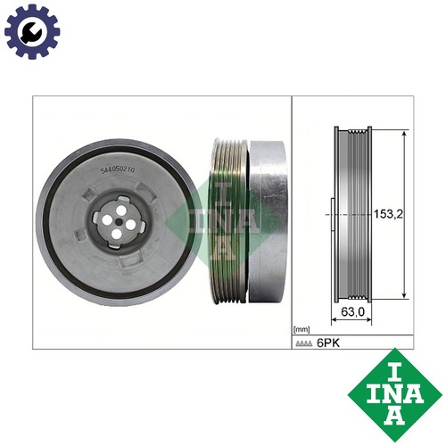 Belt pulley crankshaft 544 - belt,