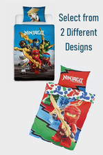 LEGO Ninjago - Reversible Duvet Cover Set Single Bedding 100% Cotton NEW SEALED