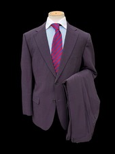 Hugo Boss Purple Suit Wool