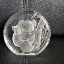 Glass Koala Bear Paperweight