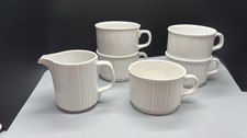 Rosenthal variation Tapio Wirkkala white 5 coffee cups tea cup + milk jug
