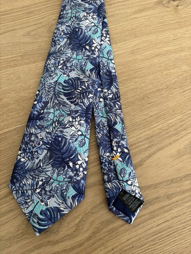 Blue floral tie - floral,