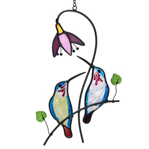Stained glass hummingbird - stained,