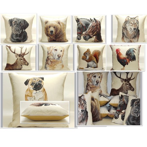 Tapestry animal cushion covers - cushion,