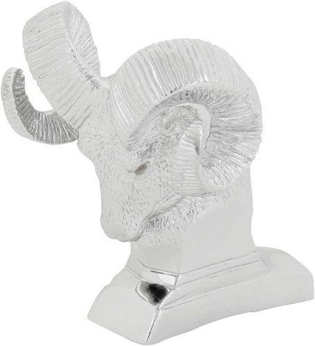 Chrome metal ram head - metal, ram's