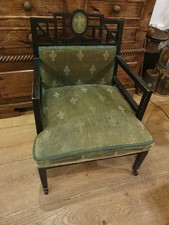 Antique low chair Aesthetic/ Arts and Crafts ebonised Anglo Japanese 1890 Godwin
