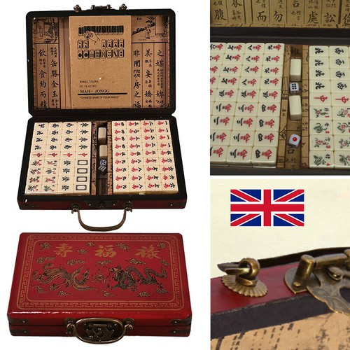 Vintage mahjong rare 144 - vintage, tiles
