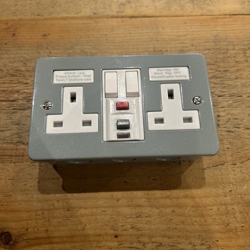 13amp rcd socket double - 2g,