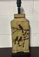 Beautiful Large Ceramic Table Lamp Decorated With Birds - Home Decor - Lighting