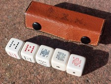 Vintage 1950s Poker Dice Set -