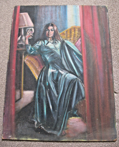 Vintage oil board - board, painting