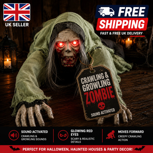 4ft scary crawling zombie - 4ft,
