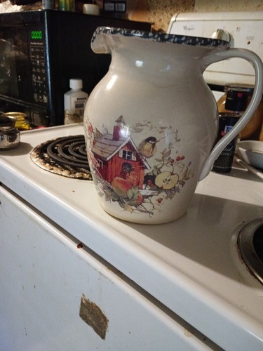 Vtg stoneware pottery - vtg, pitcher