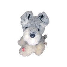 Schnauzer Dog Grey Soft Plush