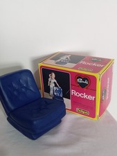 Vintage 1970s Pedigree Sindy Blue Rocker Rocking Chair with Box ref 44554 VGC