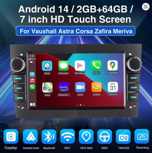 Vauxhall car stereo wireless - car,