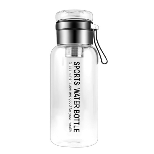 Glass water bottle litre - water,