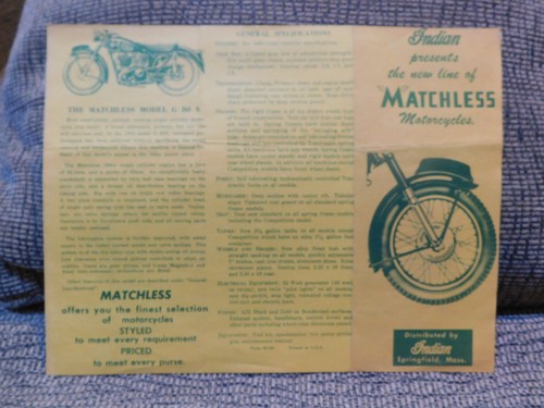 1954 matchless sales - matchless,