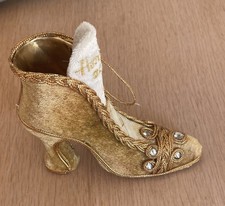 Harrods 2012 Christmas Gold Shoe/Boot Hanging Bauble Decoration