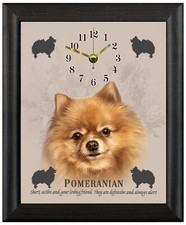 Pomeranian Gift Present Christmas Xmas clock wall or freestanding