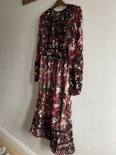 Topshop Floral Embroidered Midi Dress 