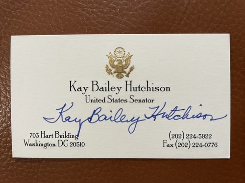 Kay bailey hutchison autograph - bailey,