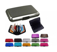 RFID CREDIT CARD HOLDER Scan Protected Aluminium Hard Case Security Wallet UK