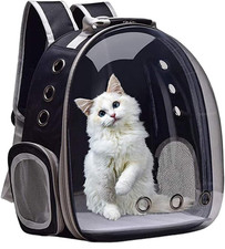 Cat Backpack Carrier Clear Travel Bag Ventilated for Kittens and Large Pets UK