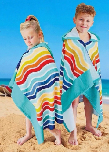Bright waves design hooded - bright,