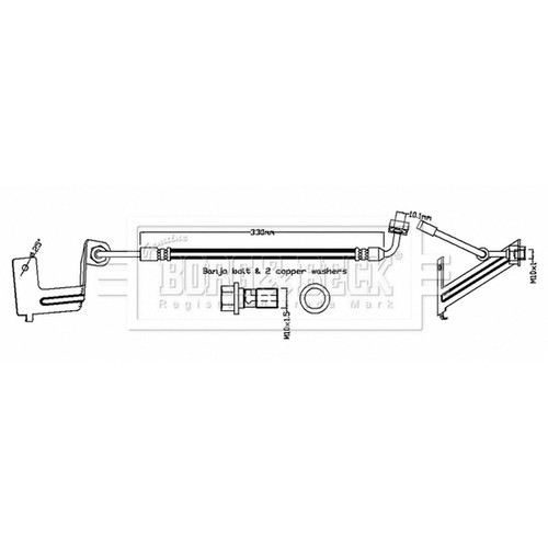 Brake hose for - xj, x350