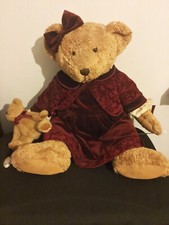 Russ Vintage Edition "Lady Victoria Maroon Christmas Dress" Teddy Bear w/Tag