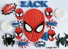 Edible Fondant Spiderman Face Cake Topper Fondant Sugar Paste Decorations