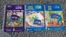 leap frog leap pad learning system, cartridges ad book bundle/joblot