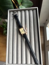 Womens Gold Rectangular Watch